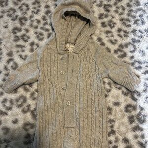 Cozy Cable Knit Hooded Onesie